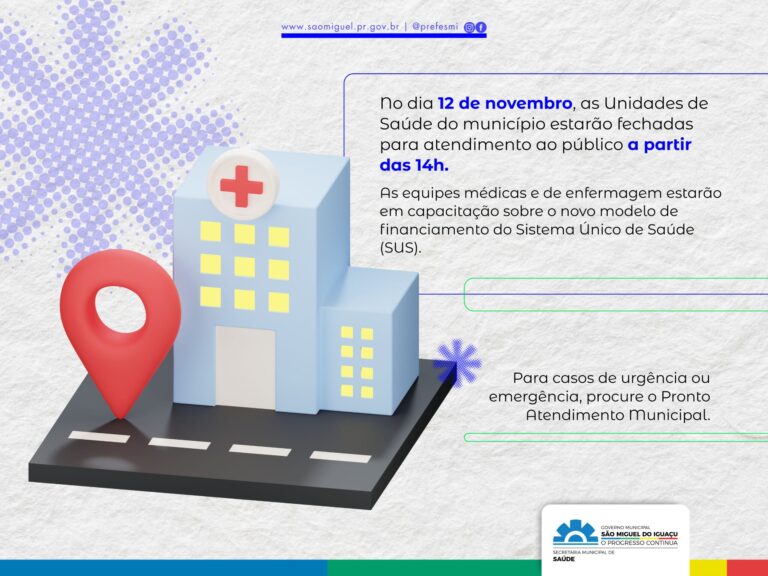 Atendimento Suspenso nas Unidades de Saúde de São Miguel do Iguaçu nesta Quarta-feira Imagem do artigo