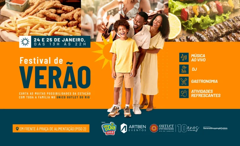 Festival de Verão no Outlet Premium Rio de Janeiro: Música, Gastronomia e Diversão para Todos