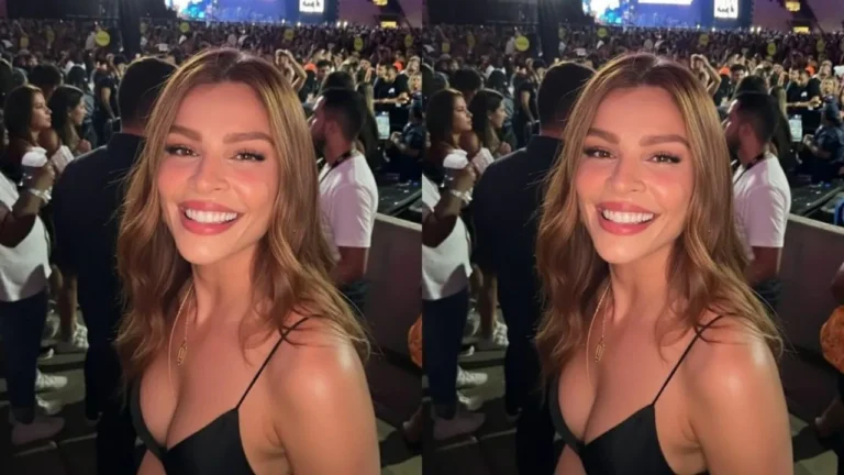 Grazi Massafera brilha em show de Henrique e Juliano no Maracanã com a filha Sofia