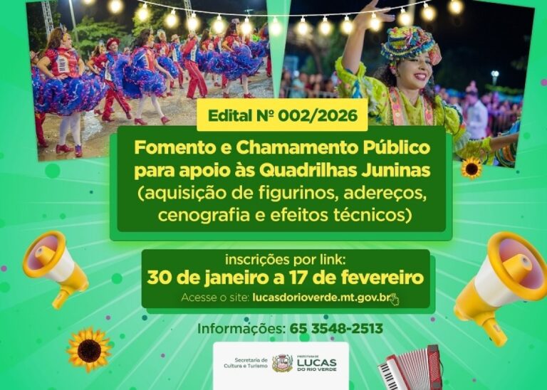 Lucas do Rio Verde: Edital de Apoio às Quadrilhas Juninas Promete Fortalecer Cultura Local
