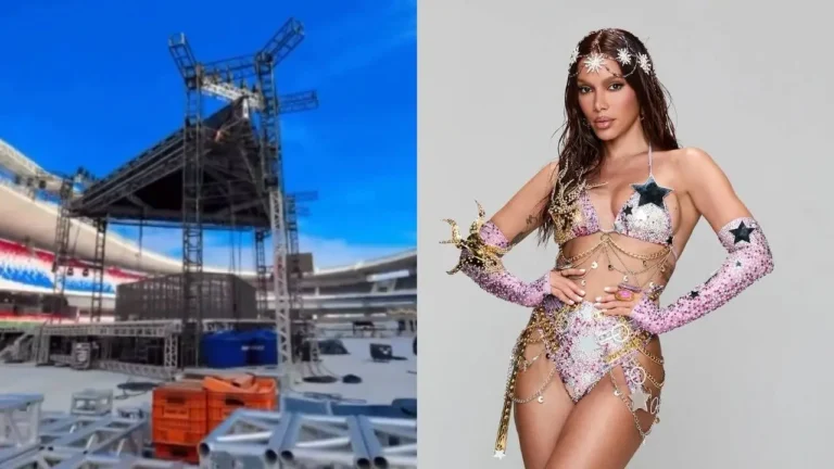 Palco ‘Cosmos’ dos Ensaios da Anitta no Mangueirão: Estrutura Pronta para a Estreia