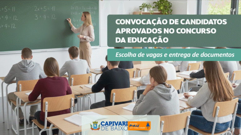 Capivari de Baixo Revela Cronograma de Entrega de Documentos para Aprovados no Concurso da Educação