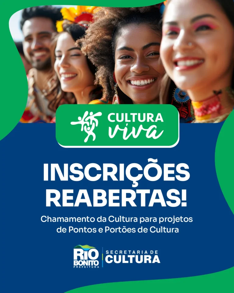 Inscrições para Projetos de Cultura em Rio Bonito Encerram na Sexta-Feira