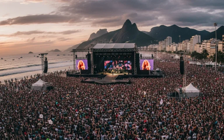 Atração Global: Turistas Chegam ao Rio para o Show de Shakira em Copacabana
