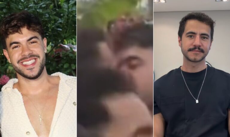 Influenciador Álvaro e ex-‘BBB’ Matheus: da cantada ao beijo em festa inesquecível Influenciador Álvaro e ex-'BBB' Matheus: da cantada ao beijo em festa inesquecível