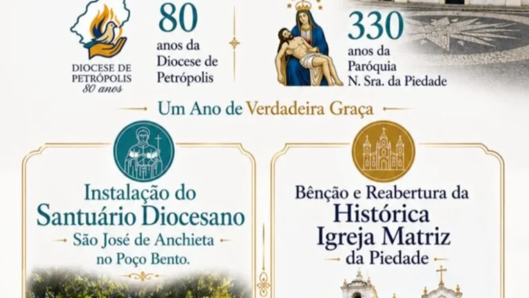 Magé celebra 80 anos da Diocese de Petrópolis com marcos históricos para fé e cultura